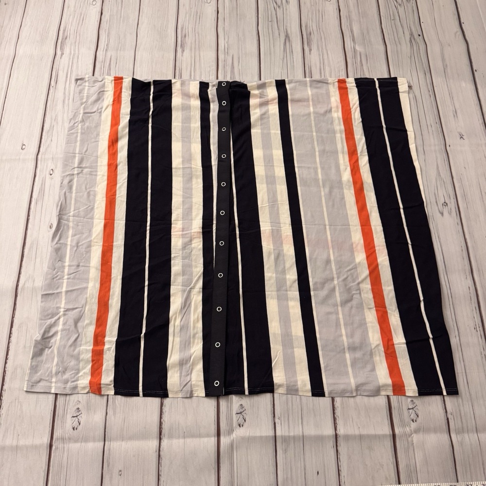 Lululemon Vinyasa Scarf Alarming Naval Blue Gray/Navy/orange/white Stripes